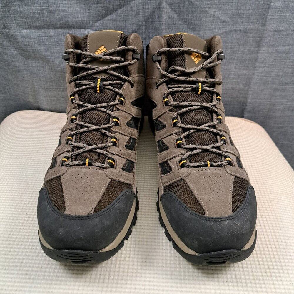 %Size 13 Men's Columbia Crestwood Mid Waterproof Hiker Cordovan/Squash/ D13 - Picture 2 of 12
